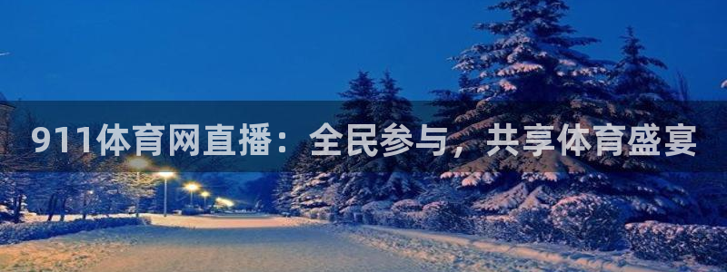 911体育网直播：全民参与，共享体育盛宴